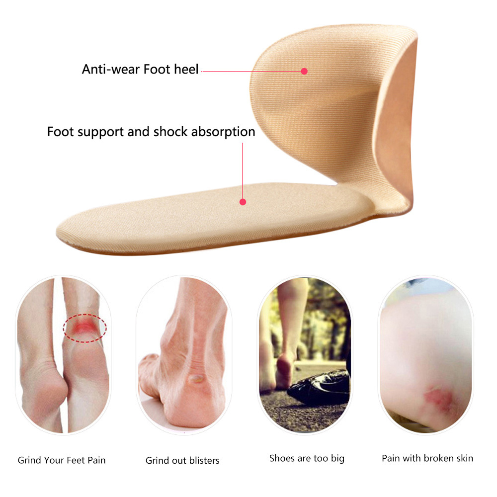 Anti Slip Shoe Pad for High Heel Sponge Soft Foot Cushion Inner Soles Feet Pads Back Heels Cushioning Comfort Women Sole Insoles