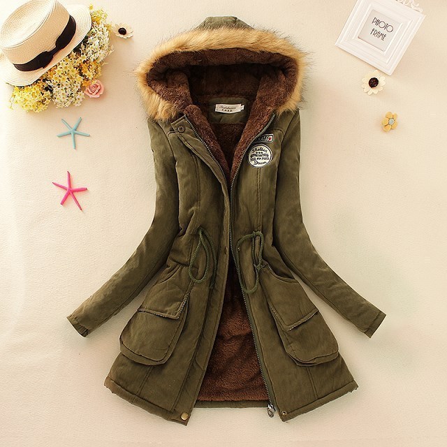 2023 New Autumn Winter Women Cotton Jacket Padded Casual Slim Coat Hooded Parkas Wadded Warm Overcoat