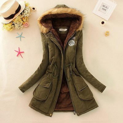 2023 New Autumn Winter Women Cotton Jacket Padded Casual Slim Coat Hooded Parkas Wadded Warm Overcoat