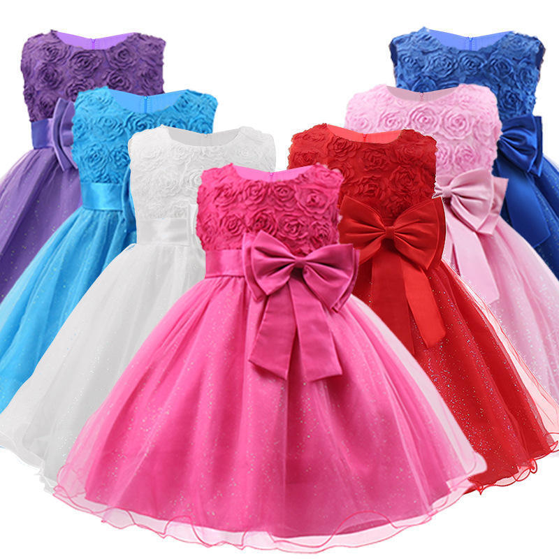 Girl Clothing Flower Sequins Dress For Christmas Halloween Birthday Party 3-10Y Kid Princess Tutu Dresses Child Vestidos Clothes