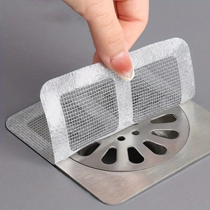 Disposable Hair Catchers for Shower Mesh Shower Drain Covers - Floor Sink Strainer Filter Mesh Stickers Bathroom Accessories