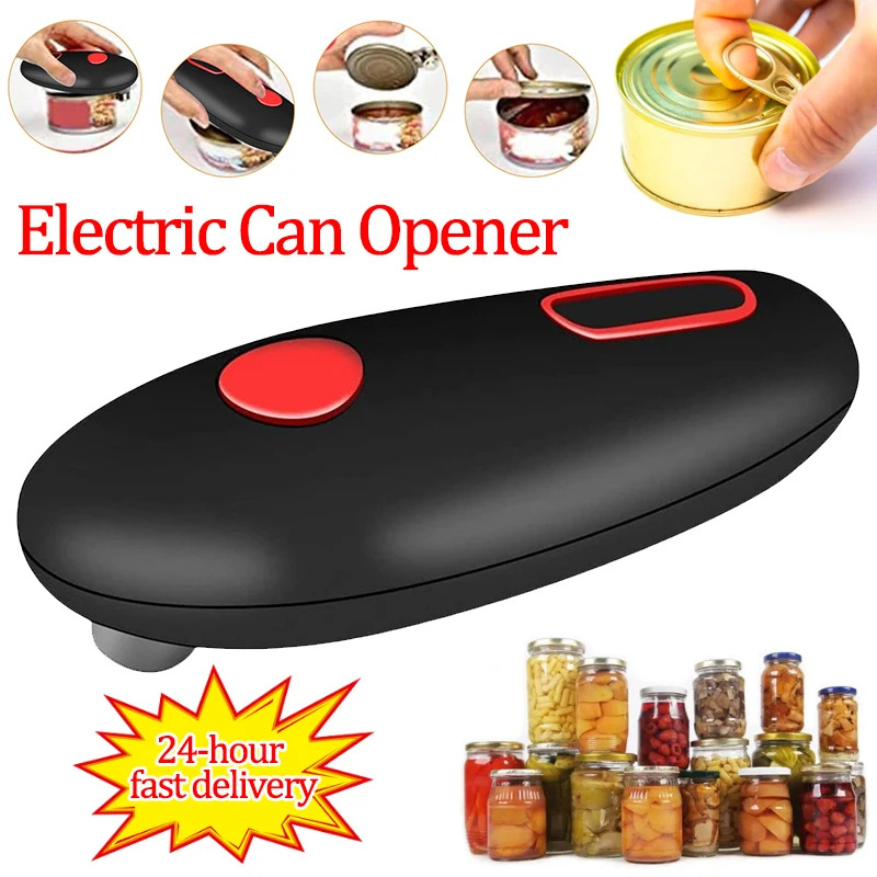 Portable Electric Can Opener Bottle Handheld Automatic Jar Opener Mini One Touch Opening Kitchen Safety Tools For Household