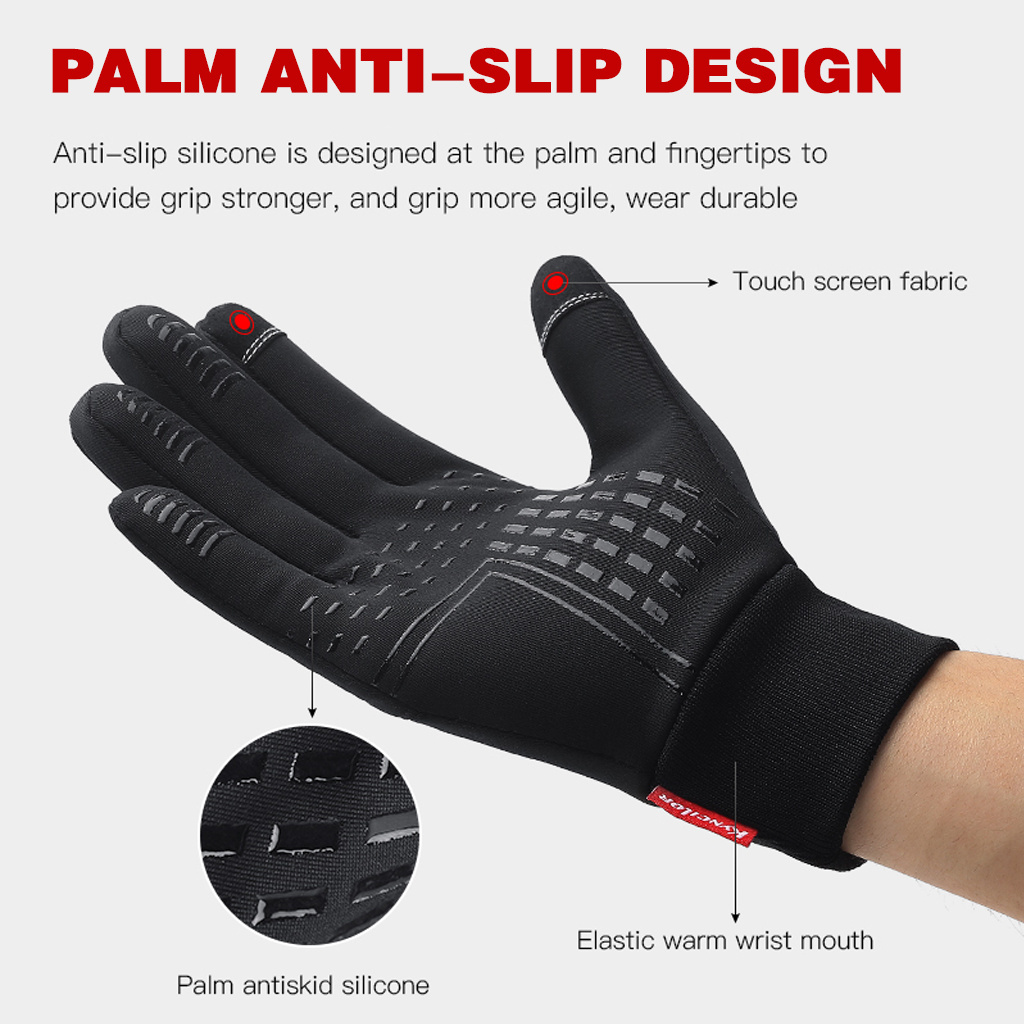 Winter Gloves Men Cycling Bike Women Thermal Fleece Cold Wind Waterproof Touch Screen Bicycle Warm Outdoor Running Skiing Mitten