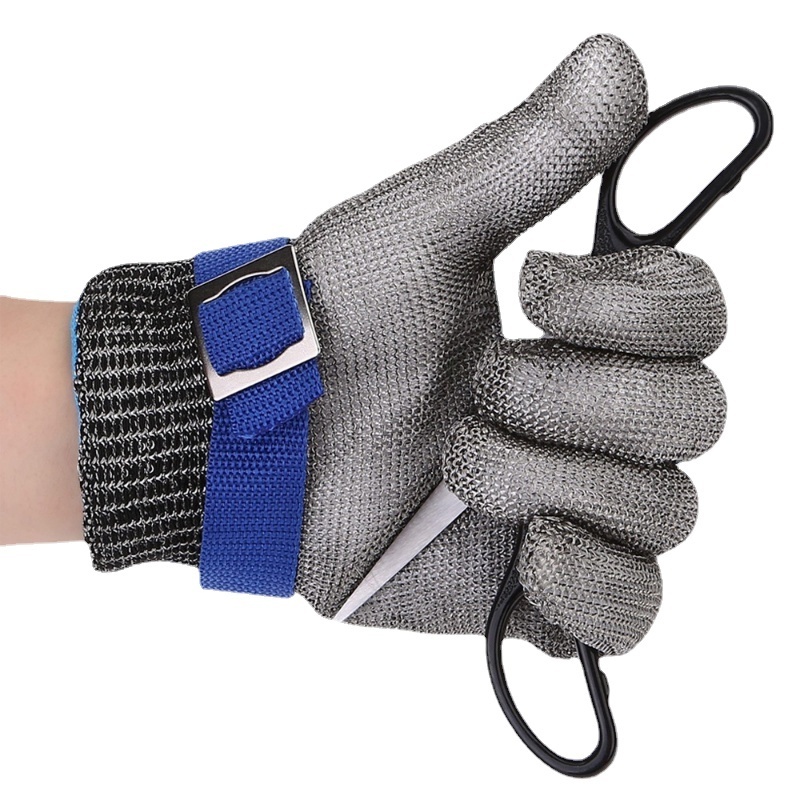 Level 5 HPPE Cut Gloves Cut Resistant Stainless Steel Working Gloves Metal Mesh Anti Cutting Butcher Kitchen Gloves