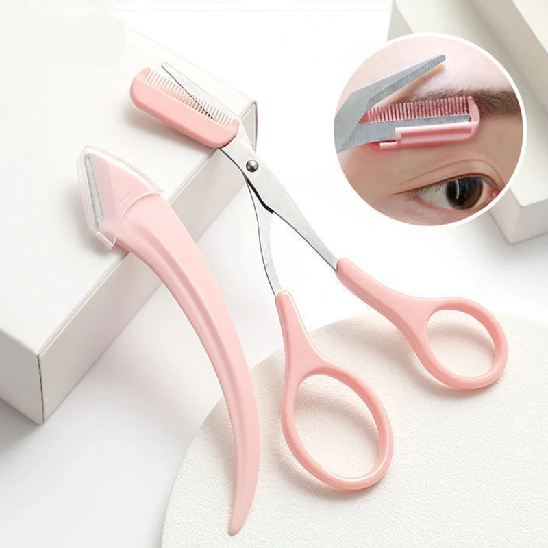 Eyebrow Trimming Knife Eyebrow Face Razor For Women Professional Eyebrow Scissors With Comb Brow Trimmer Scraper Accessories