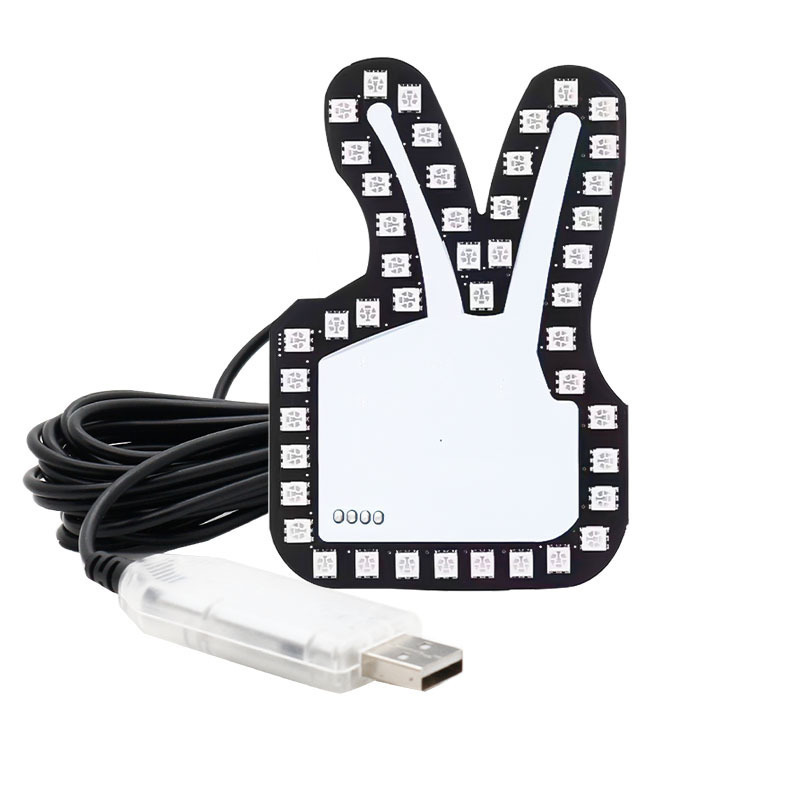 Middle Finger Gesture Light for Car LED Hand Gesture Sign Light Funny Warning Light with Remote for Rear Window