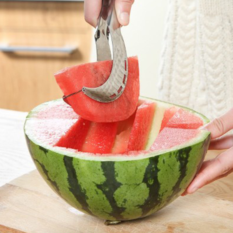 Stainless steel watermelon slicing knife cutting knife corer fruit and vegetable kitchen accessories watermelon spoon