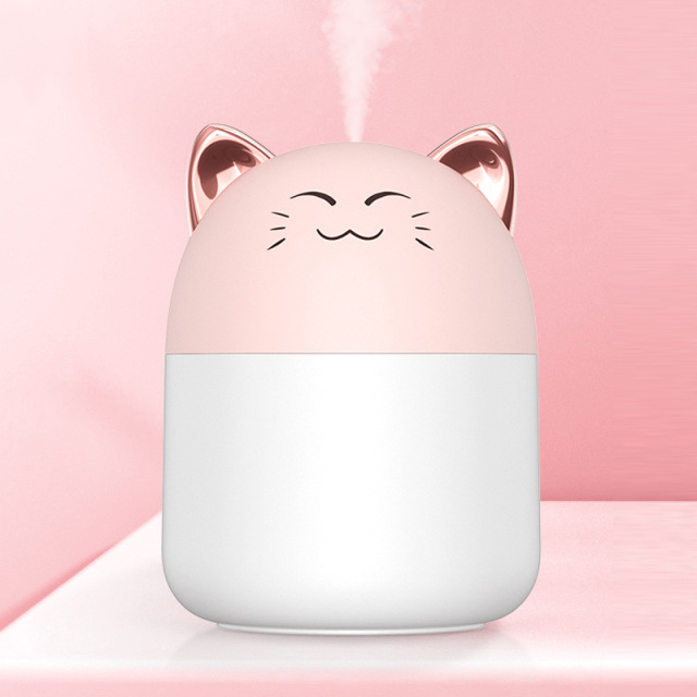 Desktop Mini Air Humidifier With Colorful Atmosphere Light Cool Mist Aroma Diffuser For Home Bedroom Humidifier Purifier