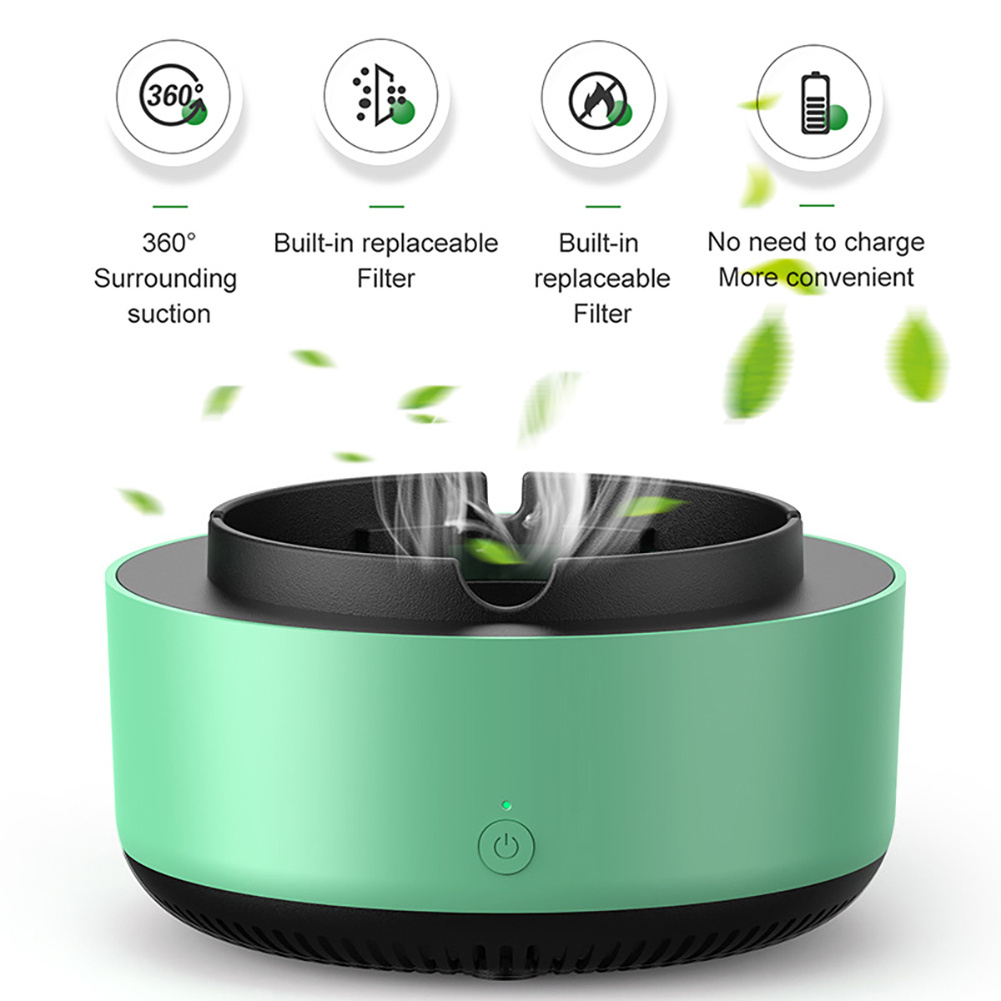 Multipurpose Ashtray with Air Purifier Function Odor Smoke Removal Ashtray Anion Automatic Purifier Ashtrays