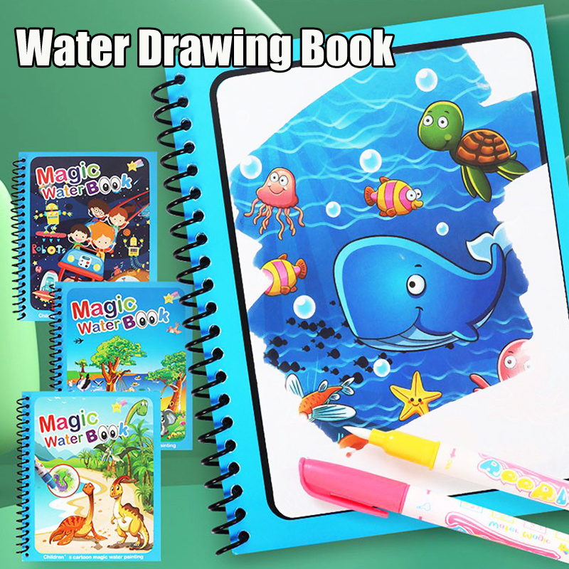 Hot Sale Reusable Magic Water Drawing Coloring Book Kids Sensory Early Education For Children Birthday Gift Montessori Toys