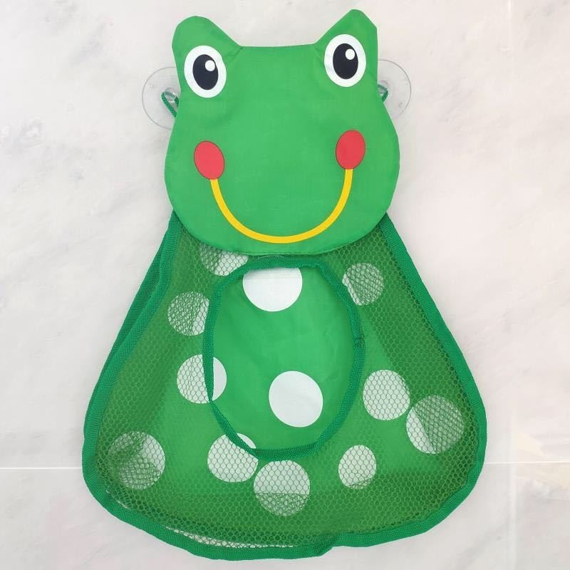 Duck Frog Bath Toy Storage Bag Organize Water Toys Game Bag for Kids Strong Suction Cups Durable Polyester Perfect Gift for Xmas