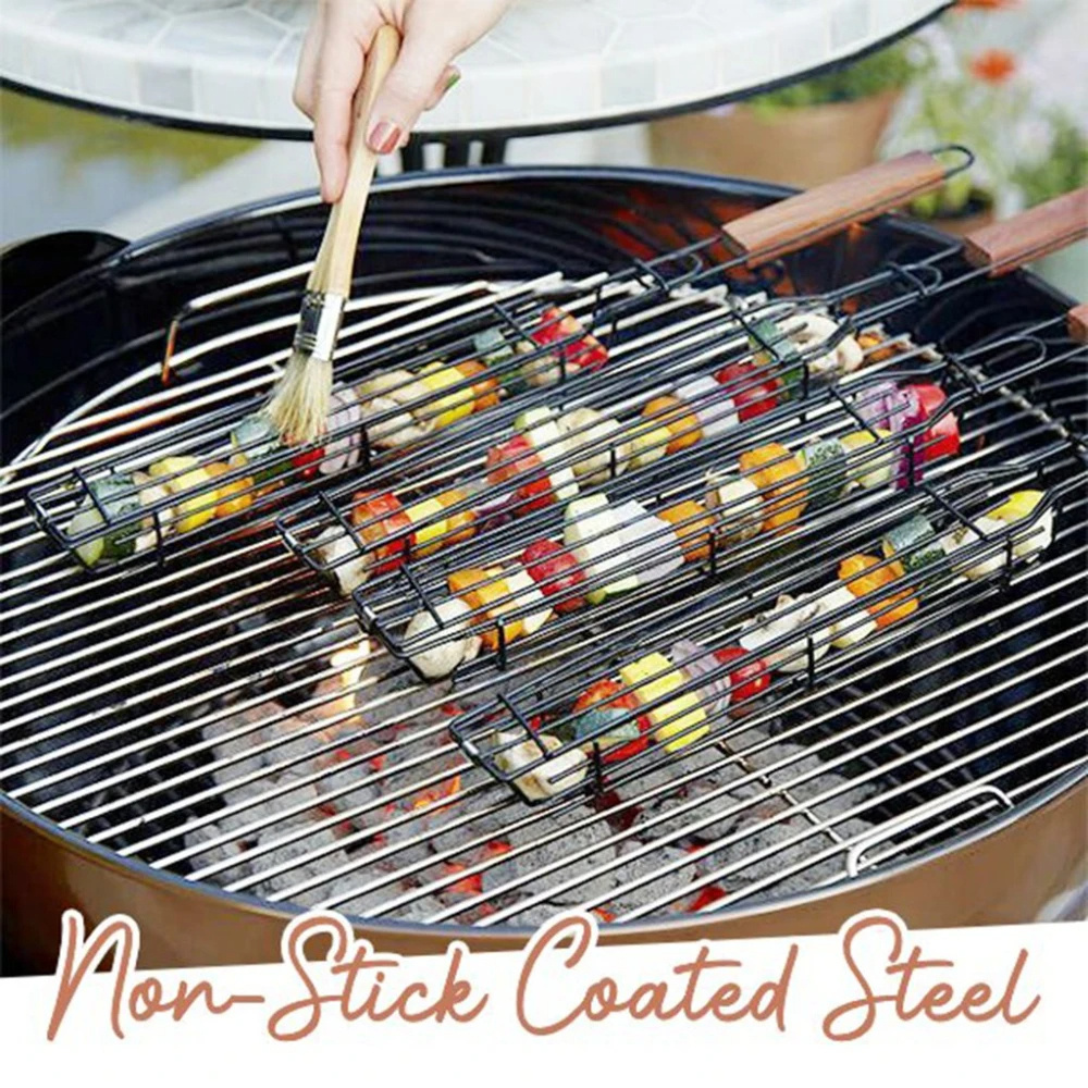 Barbecue Cooking Grill Grate Outdoor Camping BBQ Drum Grilling Basket Campfire Grid Picnic Cookware Kitchen Tool