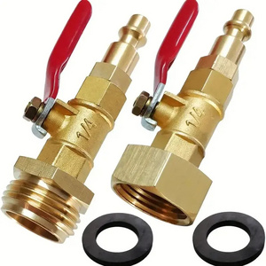 Winterize Blowout Adapter Winterizing Tool With 1/4"Quick Connect Plug Garden Hose Threading, Brass Quick Fit