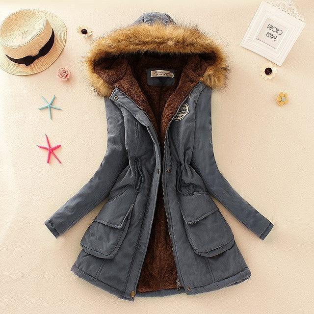 2023 New Autumn Winter Women Cotton Jacket Padded Casual Slim Coat Hooded Parkas Wadded Warm Overcoat