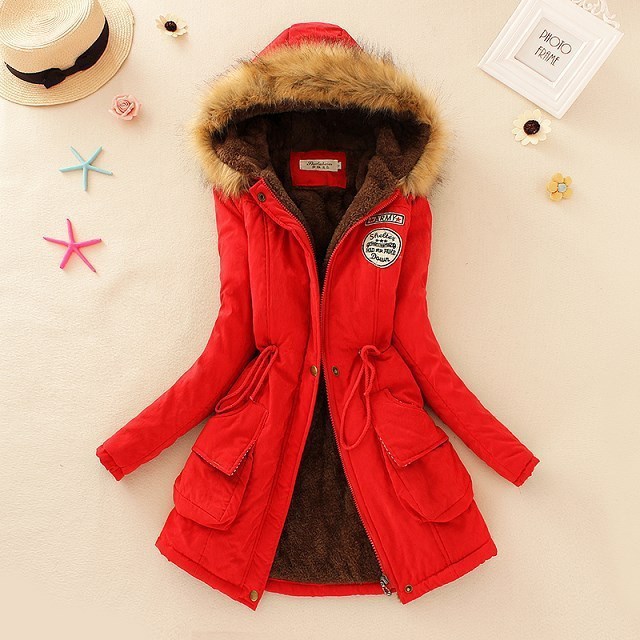 2023 New Autumn Winter Women Cotton Jacket Padded Casual Slim Coat Hooded Parkas Wadded Warm Overcoat