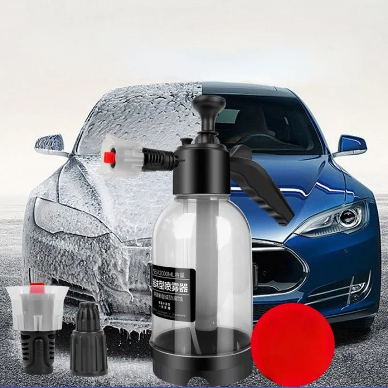 2L Car Wash Spray Bottle Foam Wash Sprayer Hand Pump Foam Sprayer Car Air Pressure Spray Washer Nozzle Can Auto Window Cleaning