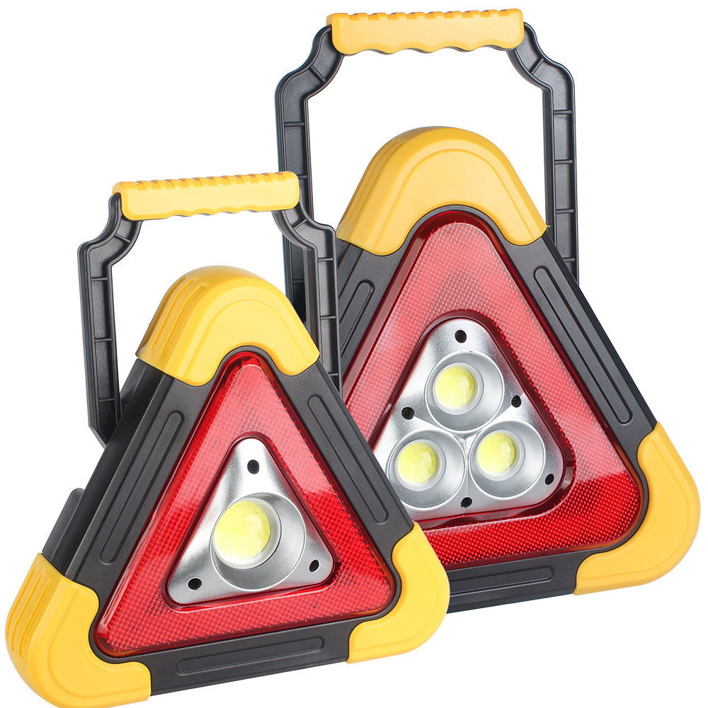 Car Triangle Warning Light Portable Reflective Battery Powered Emergency Traffic Sign Recognition Barricade Breakdown Safety Sig