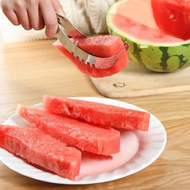 Stainless steel watermelon slicing knife cutting knife corer fruit and vegetable kitchen accessories watermelon spoon