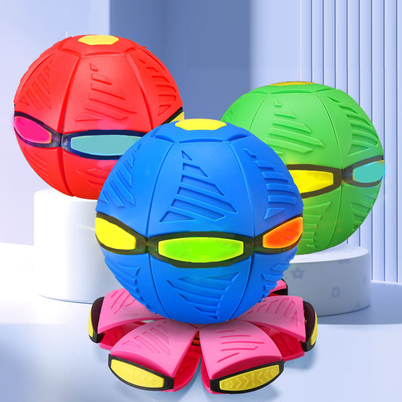 Flying UFO Flat Throw Disc Ball Without LED Light Magic Ball Toy Kid Outdoor Garden Beach Game Children's sports balls