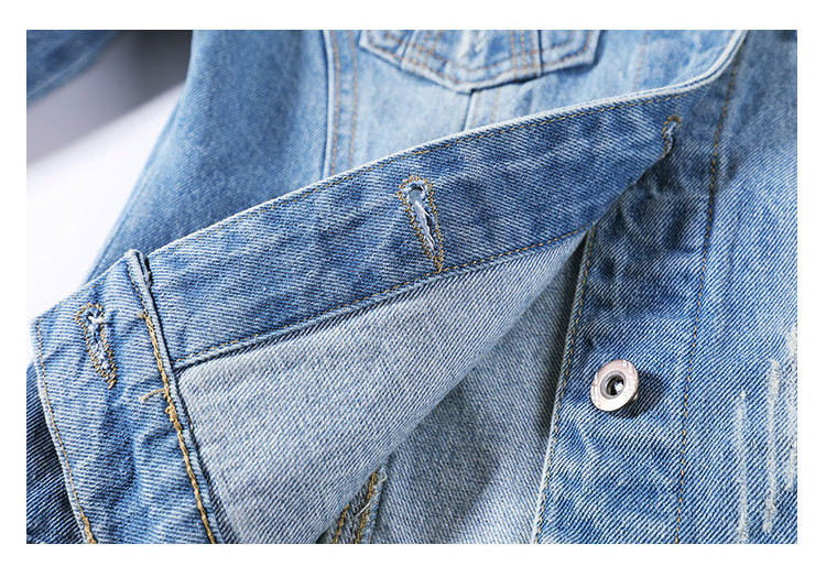 2023 Hot Sale Blue Denim Jacket Women Short Jean Denim Coat Ladies Bike Jackets Woman Apparel