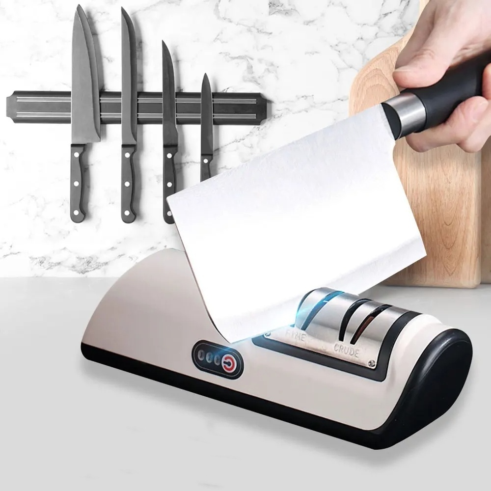 USB Electric Knife Sharpener Automatic AdjustableSharpener Knives Scissor Sharpening Stone Kitchen Tool Grinder