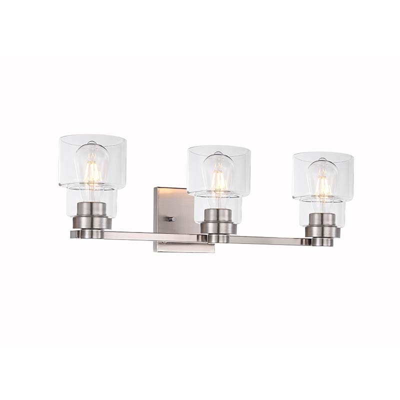 3 light clear glass oil rubber bronze bath wall mounted vanity light modern indoor  fixture