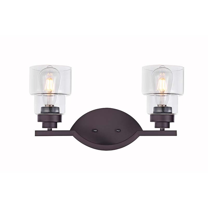 2 lights   E26 base  A19 Bulb  ORB  finish glass wall lights indoor modern decorative for bedroom vanity fixture