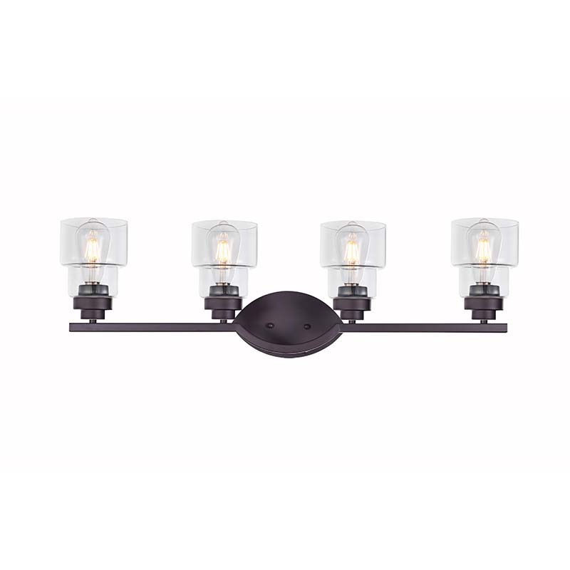 2 lights   E26 base  A19 Bulb  ORB  finish glass wall lights indoor modern decorative for bedroom vanity fixture