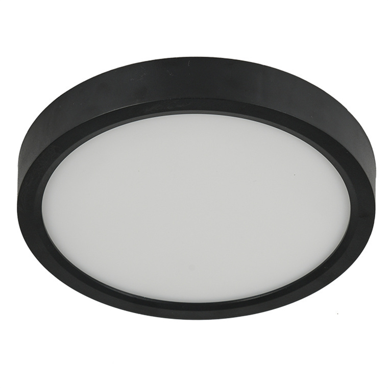 ETL 5.5 inch  round modern  surface mounted flush mount led ceiling light 10W 3000K Dimmable black finish bathroom light fixture