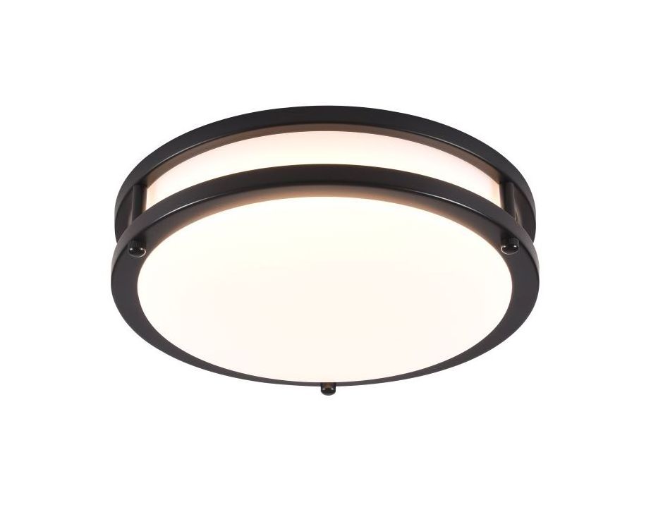 12''   2-ring   round  15W   high lumen  5CCT dimmable ceiling light led bathroom fixture with brushed nickel finish