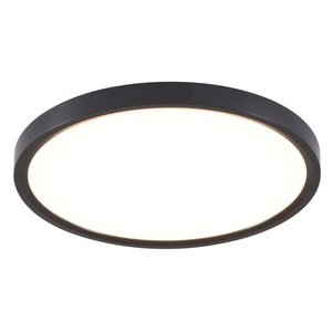 9inch led   flush mount round aluminum housing  ceiling light 16W  dimmable with black finish bathroom light fixture