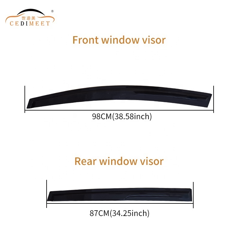 Black Smoke Auto Car Vent Visor Weather Shield Shade Rain Guard Door Window Visor Window Deflector For Toyota EZ 2011-