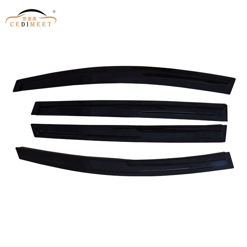 Black Smoke Auto Car Vent Visor Weather Shield Shade Rain Guard Door Window Visor Window Deflector For Toyota EZ 2011-