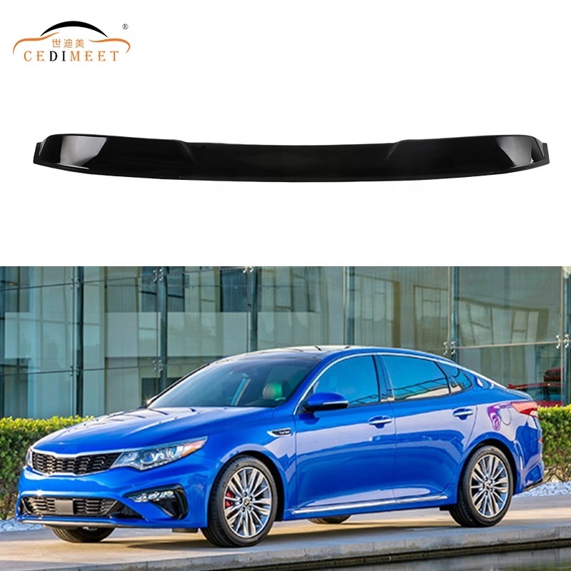 Black Trunk Roof Car Spoiler Exterior Acrylic Material Rear Trunk Wing Rear Roof Spoiler Use For Optima 2018