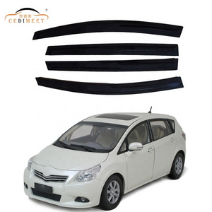 Black Smoke Auto Car Vent Visor Weather Shield Shade Rain Guard Door Window Visor Window Deflector For Toyota EZ 2011-