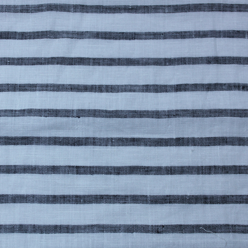 Cheap stripe 100% pure stone washed yarn dyed organic linen fabric for shirt dress YARN DYED FABRIC