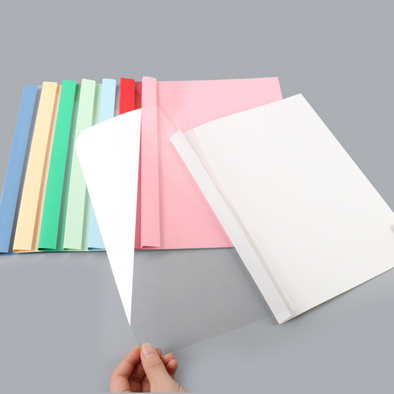 Hot melt glue binding PVC book cover transparent