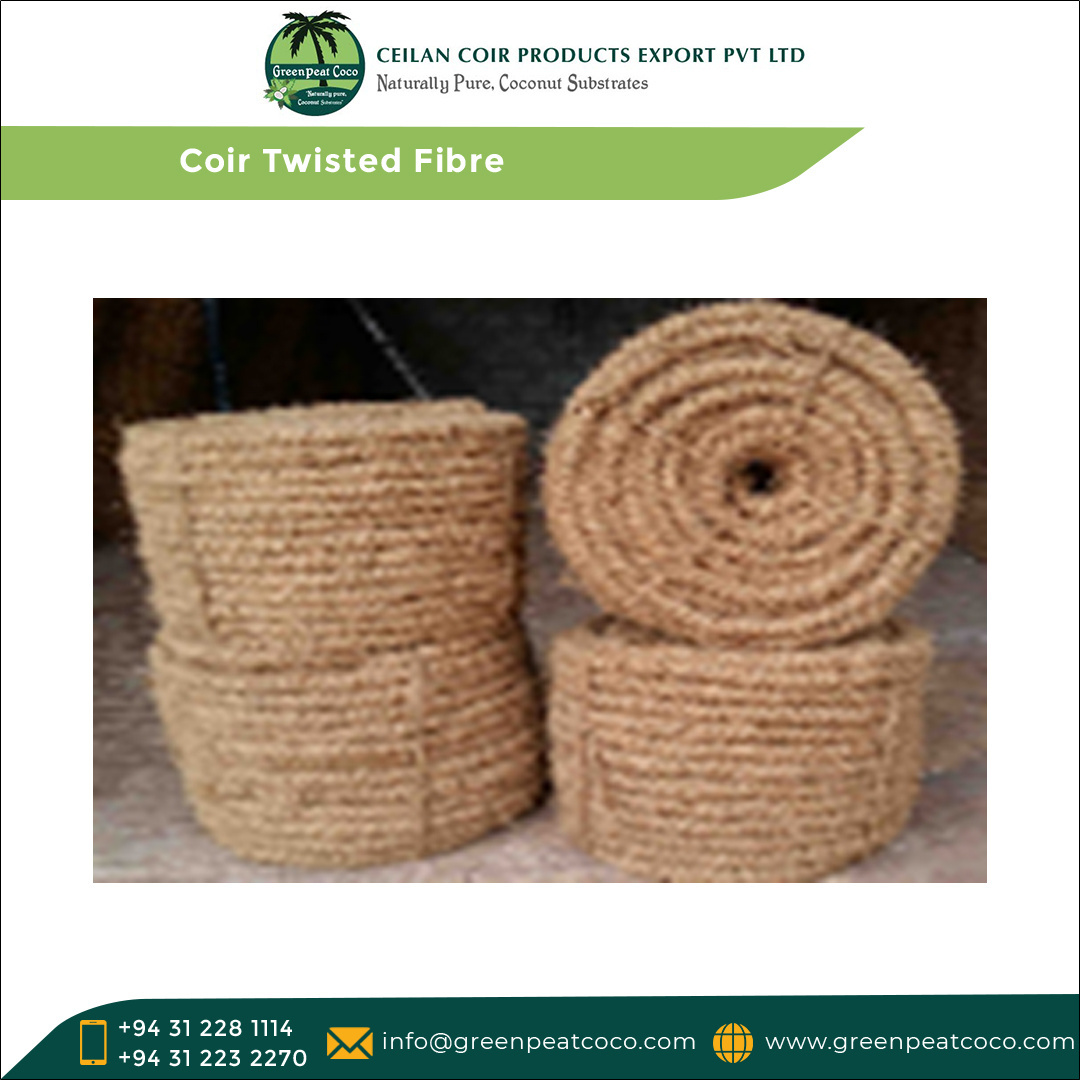 Reputed Supplier & Exporter Selling 100% Natural Machine Coir Twisted Fiber for Car Seats in Automobile Industries