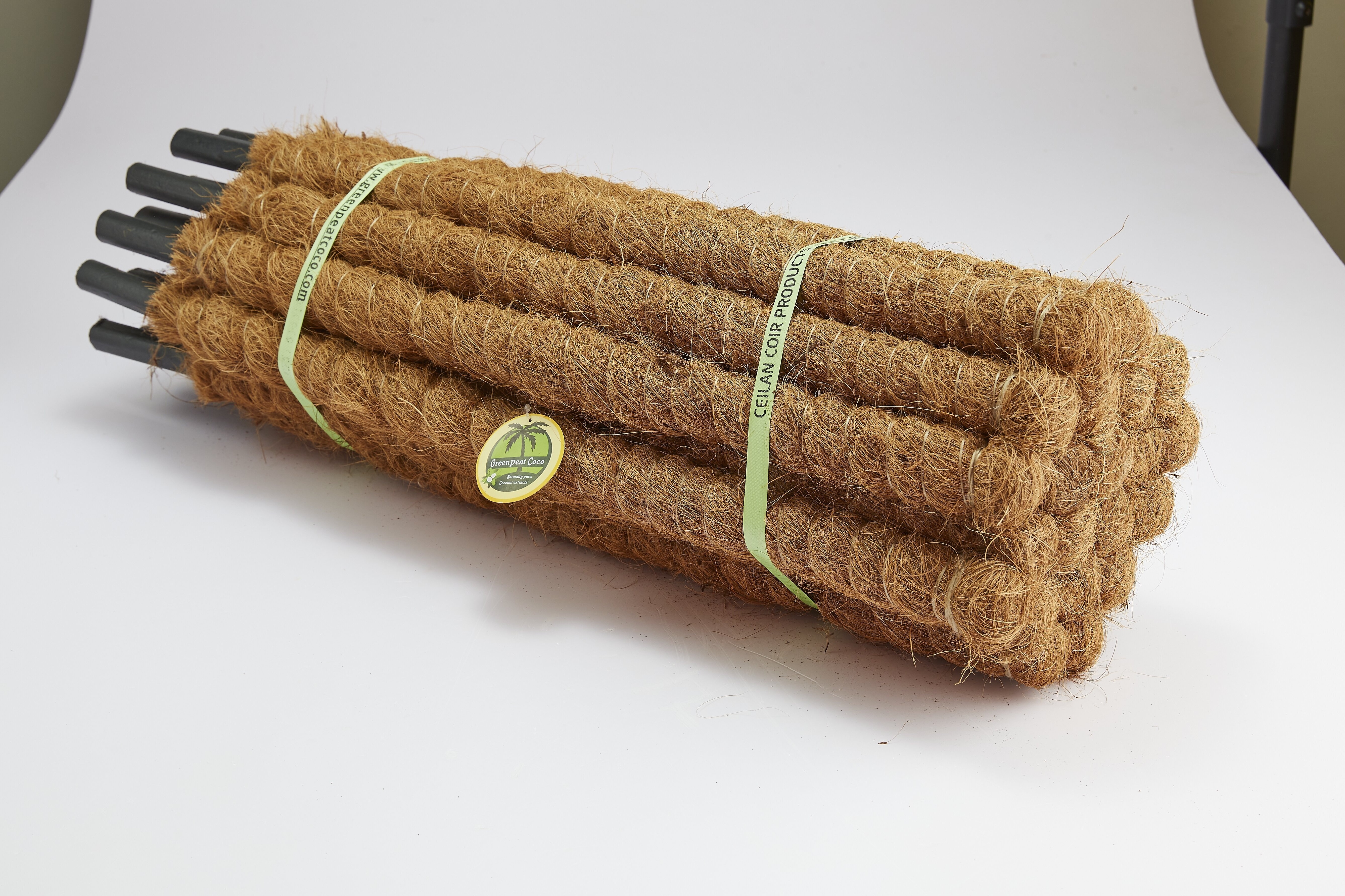 100% Sri Lanka Origin Natural Coir Wrapped Coco Grow Poles Coir Moss poles for supporting Plants and  Vines