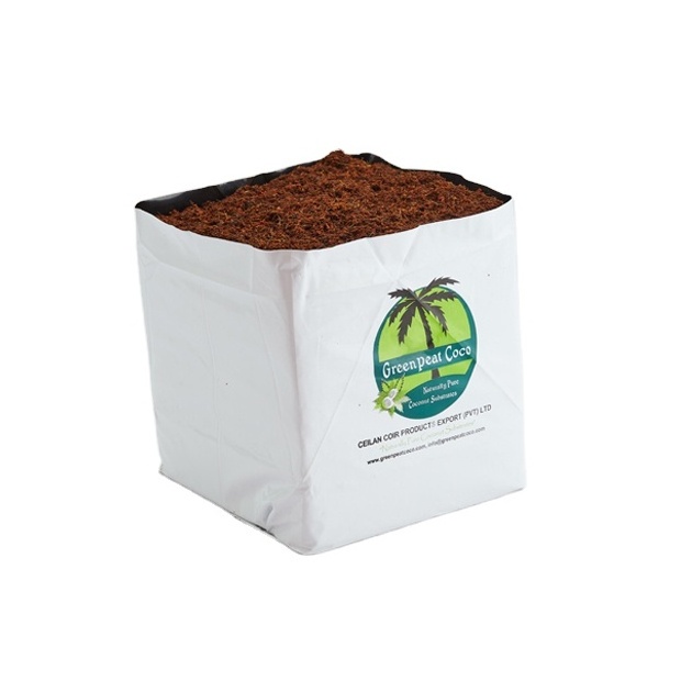 100% Biodegradable Eco-Friendly Sri Lankan Origin Greenhouse Hydroponic Horticulture Cocopeat Fiber Coco Planter Bags