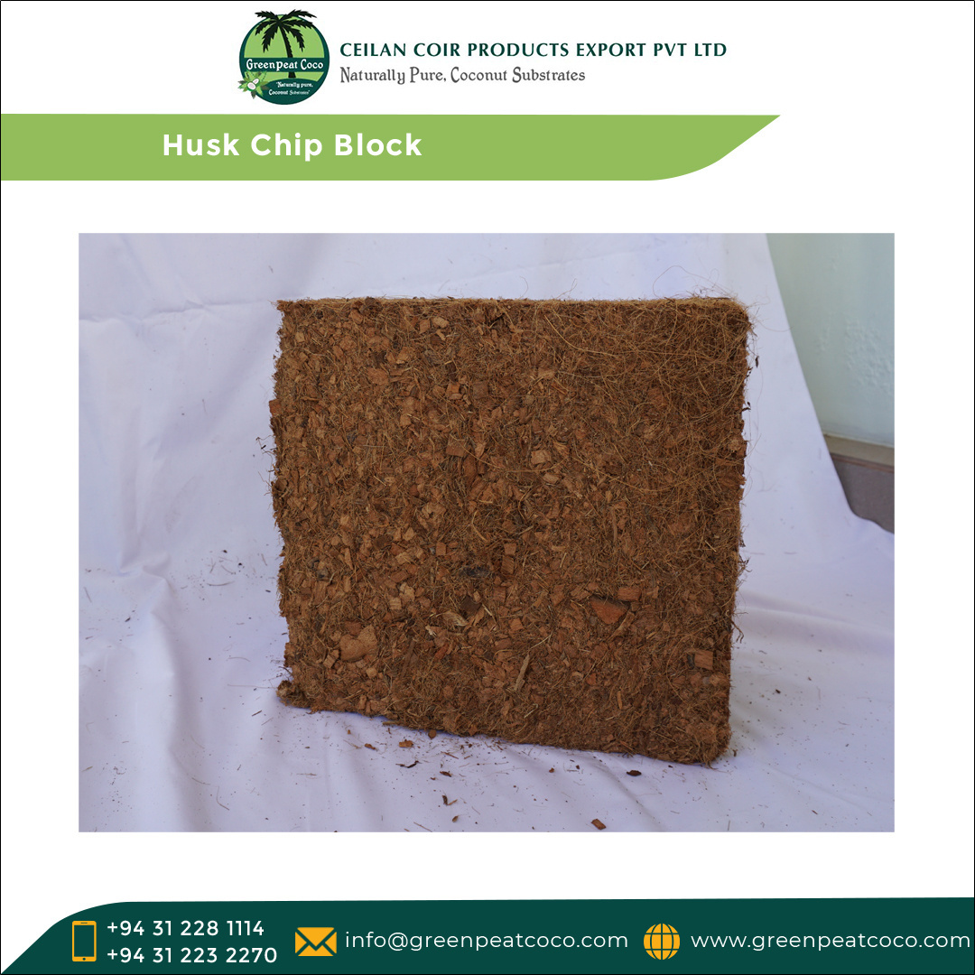 Customized Greenhouse Hydroponic Horticulture 100% Natural Biodegradable Husk Chips Blocks for Farming Fruits and Vegetables