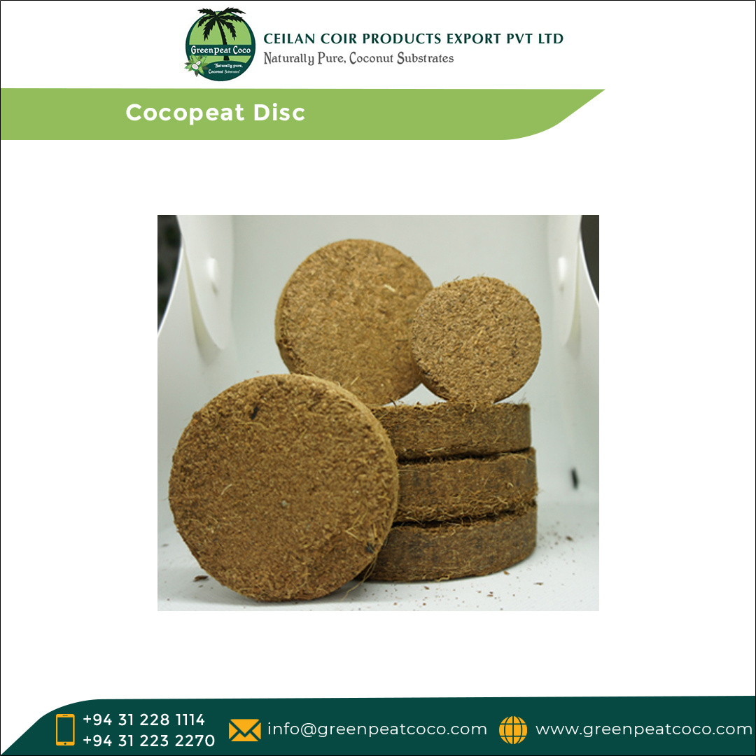 Sri Lanka Origin Dealer Selling Eco-friendly Home Usage 100% Natural Cocopeat Fiber Grow Disc for Planting Flowers