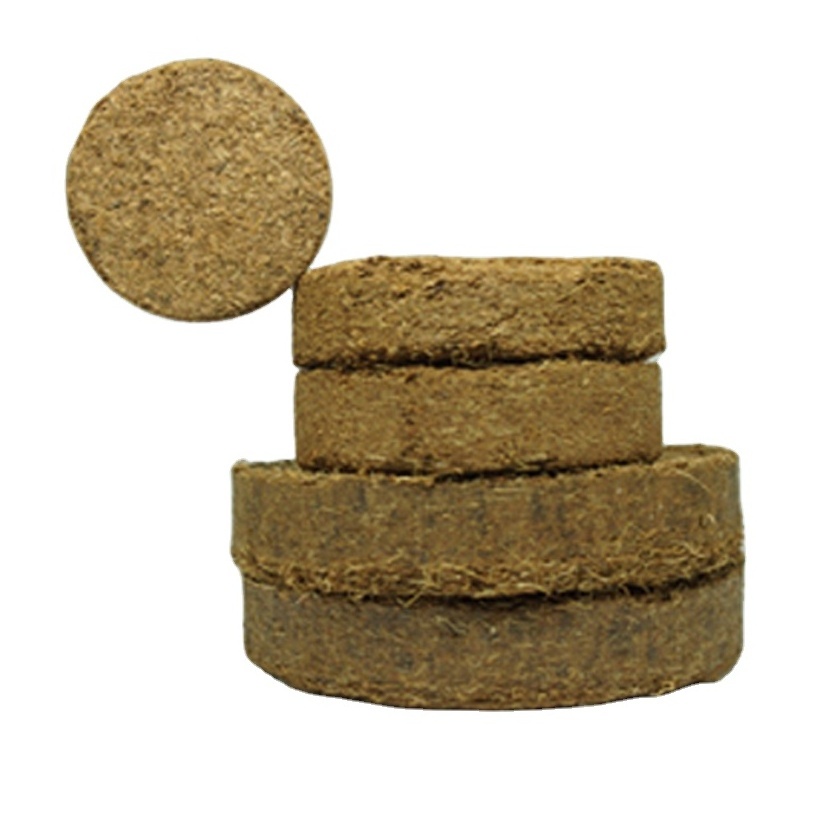 Leading Manufacturer & Exporter Selling Widely Used 100% Natural Customize Cocopeat Fiber Grow Disc for Planting Flowers