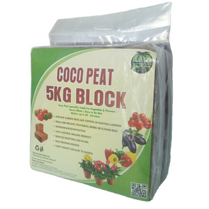 Sri Lanka Origin Exporter Selling Reliable Quality 100% Natural Greenhouse Hydroponic Horticulture 5 kg Cocopeat Blocks