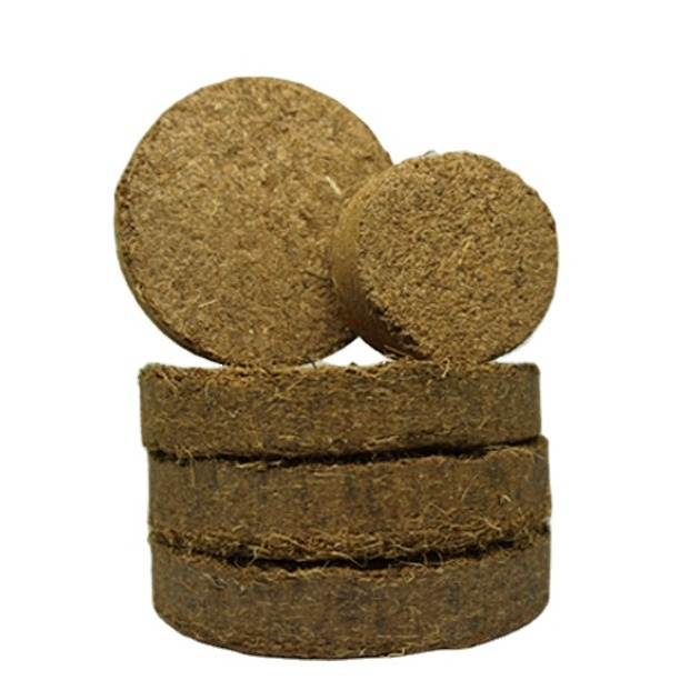 Manufacturer & Exporter of 100% Natural Cocopeat Fiber Grow Disc for Planting Flowers for Farming at Reasonable Price