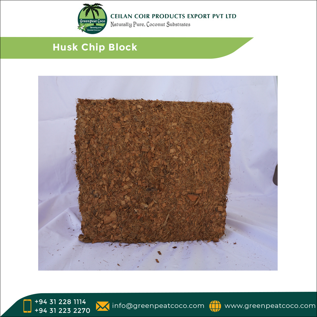 Customized Greenhouse Hydroponic Horticulture 100% Natural Biodegradable Husk Chips Blocks for Farming Fruits and Vegetables