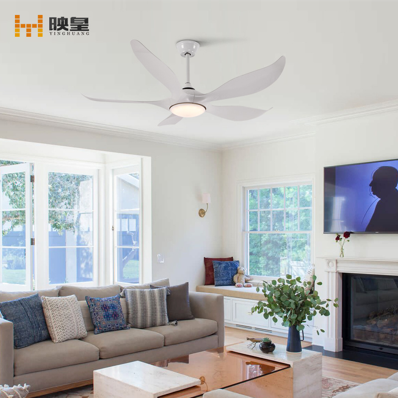 52 inches Remote DC/AC 5 blades Speed Control Living Room Bedroom Hotel Ceiling Fan with Lights kit