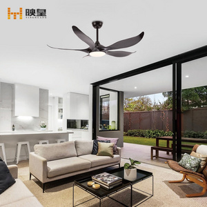 52 inches Remote DC/AC 5 blades Speed Control Living Room Bedroom Hotel Ceiling Fan with Lights kit