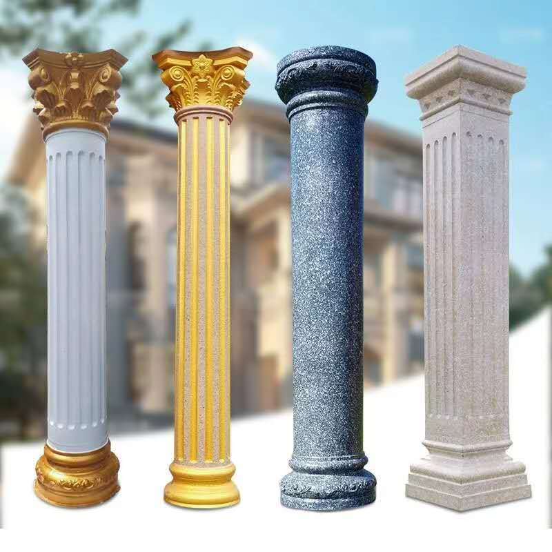 High End Concrete Pillar Casting ABS Roman Column Cement Building House Decorative Plastic Post Precast Constructiin Forms