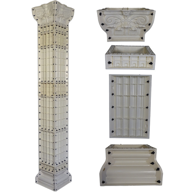 Factory price high quality roman pillar mold for concrete silicone mold porch roman pillar mould column mold fiberglass for sale